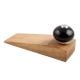 2 Pieces Black Round Ceramic Wooden Door Stopper